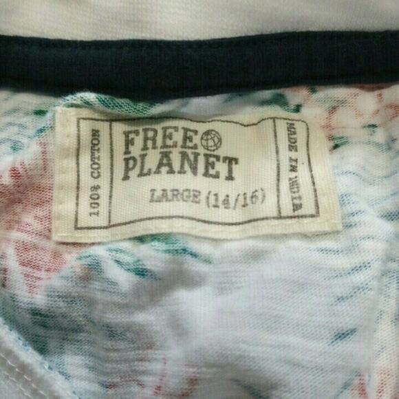14/16 Free Planet Tropical Pocket Tee - Picture 4 of 4